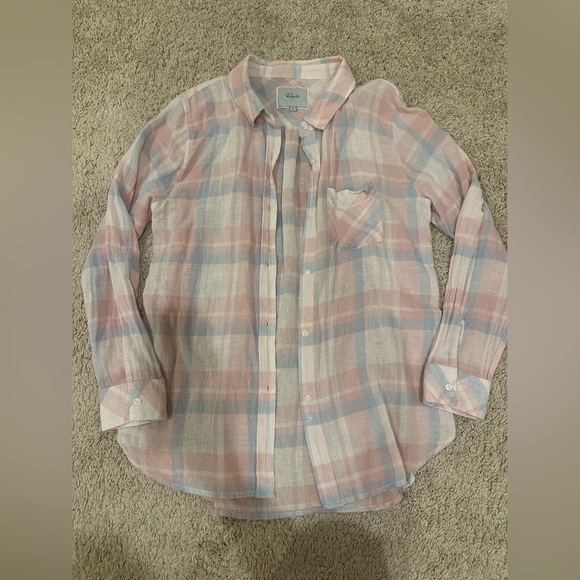Rails plaid pastel colors shirt size Small - Picture 9 of 14
